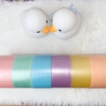 QDY 대왕 펄 끈끈이 볼 테이프 공 만들기 장난감 집콕 말랑이 7.2CM, 12롤, 혼합색상