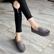 딕슈 여성 퍼 안감 스웨이드 페니 로퍼 단화 모카신 SN1LFWA869