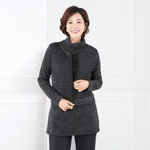 모슬린 엄마옷 이중패딩조끼 폴라티셔츠 ETP712238 마담 미시옷 중년여성의류 빅사이즈 50대 60대여성옷