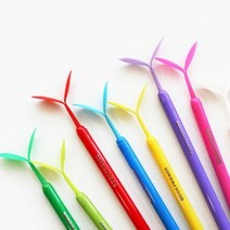 새싹 펜 베이직 새싹볼펜 학생볼펜 팬시용볼펜 필기볼펜 펜, 종류:옐로우