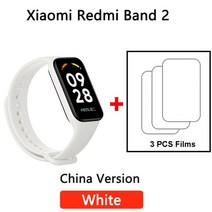 자전거심박계 원래 밴드 스마트 팔찌 대형 스크린 혈액 산소 심박수 여성의 건강 수면, 04 White CN n 3pcs Film