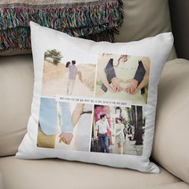 추억만들기 포토쿠션, 쿠션뒷면 - 블랙 멜란지