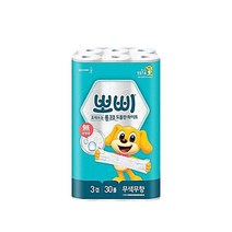뽀삐 롱 3겹 도톰한 화이트 30롤x1팩 화장지/두루마리 휴지, 상세페이지 참조