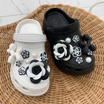 유니모노 샤록스 키높이 슬리퍼 까멜리아 장식세트 통굽 샌들