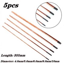 라운드 아크 공기 가우 징 탄소 막대 바 4 10mm 용접 DC 가스 건 전극 흑연 납땜 용품 5개, 5mm