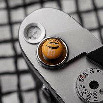 Leica M7 M6 M5 M2 M1/Olympus PEN-F/Canon AE-1 용 금속 볼록 표면 소프트 카메라 셔터 릴리스 버튼, Smiley Yellow
