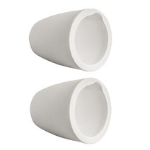 2 Pcs 석영 녹는 도가니 접시 컵 보석 주조 도구 골드 실버, C200 C350, 하얀, 세라믹