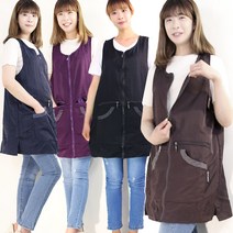 하랑이플 점조끼원피스앞치마(FREE XL) 와사지 식당앞치마 요양보호사 빅사이즈앞치마, 점조끼앞치마(밤색), FREE, 1개