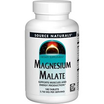 Source Naturals 소스 내추럴스 마그네슘 말레이트 Magnesium Malate 3750mg 180타블렛
