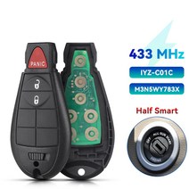 KEYYOU 크라이슬러 타운 컨트리 지프 그랜드 체로키 닷지 캘리버 M3N5WY783X IYZC01C 433Mhz 원격 키 20082010 자동차 부품 호환, 03 Model 3, Model 3