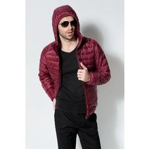 남성 구스다운 패딩점퍼 화이트 오리 휴대 후드 초경량 따뜻한 방풍 파카 5xl 6xl