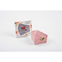 미도규방 4계절 숨쉬기 편한 전통 꽃자수 빨아쓰는 재사용 가능 패션 웨딩 한복 3D 순면 체크 마스크, 검정색