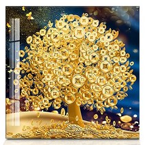 에스엘씨 캔버스형 보석십자수 DIY세트 라운드 비즈 40 X 50cm, 금전수