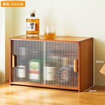 엔틱 찻장 주방 카페 매장 그릇 컵 그릇장 장식장 다층 선반 진열장, 브라운 55cm 1단 A