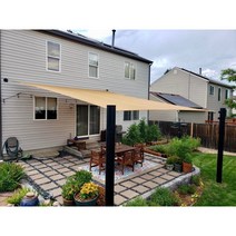 사각 그늘막 선쉐이드 차광막 타프 사각 3 x 3m 3 x 4m 3 x 5m, 사각 3 x 5m 베이지 1+1 (2개)