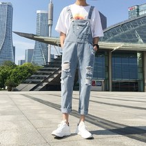 멜빵바지 봄 여름 남성 대미지 바디슈트 712BD16P65 4994123653