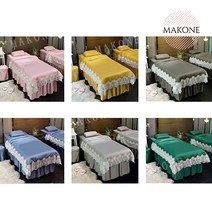 원오아시스 고급 레이스 풀세트 4점 미용베드 마사지 경락 스파 피부관리 침대커버