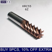 드릴 비트 다용도 만능 세트 hrc55 ahno 카바이드 엔드 밀 d6.0에서 d20.0까지 6 블레이드 포함 목재 강철 철 플라스틱 cnc 공장 아울렛, d20.0x45mm L100mm 6Z