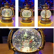 LED랜턴오르골 워터볼 스노우볼 뮤직박스 음악상자 크리스마스장식 선물 인테리어, 루돌프산타