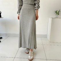 퍼니걸스 9947 데일리 밴딩 무지 스판 A라인 롱 스커트 여성의류