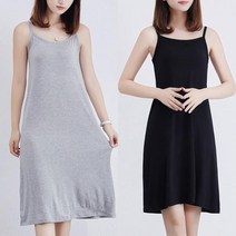 롱드레스 민소매 이너웨어 베이직원피스 나시 끈나시 LKO80 슬림핏 롱원피스 슬리브 3컬러 드레스 OPS 원피
