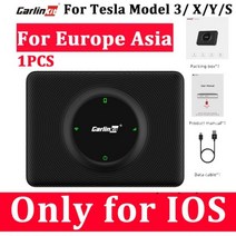 카링킷T2C CarlinKit 미니 카플레이 무선 박스 와이파이 블루투스 어댑터 테슬라 모델 3/ X/Y/S 애플 동글, 01 1pcs Europe and Asia