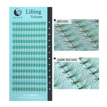 블레스 리프팅래쉬 4d 다크브라운 볼륨속눈썹 러시안볼륨 속눈썹, 1개, jc0.07-13mm