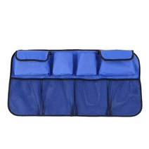 Organizer auto rear seat back trunk net mesh 화물 보관 가방 pocket cover stowing 정리 인테리어 캠핑 액세서리, 푸른
