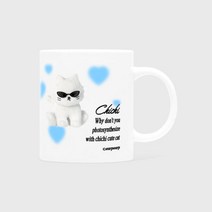 아트박스/어프어프 SUNGLASSES CHICHI HEART-BLUE(머그컵), 머그컵