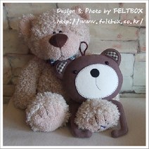곰돌이 휴지걸이 교구 바느질 인형만들기 펠트diy