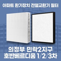 의정부 민락호반베르디움 1차 2차 3차 아파트 환기시스템 전열교환기 필터 H13등급, 카본프리세트(헤파1+카본프리2)