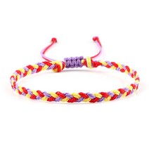 행운.사랑 운수 팔찌 멀티 컬러 방수 왁스 스레드 꼰 여성 남성 티베트어 부처님 럭키 커플 우정 쥬얼리