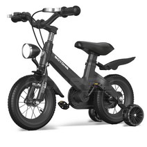 BQTONG 보조바퀴 아동 어린이 네발 자전거 12~18인치 디스크브레이크 강화프레임 [95% 조립 배송], 18인치, 블랙 (스포크 휠+V브레이크)