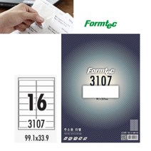 Formtec 라벨지 주소용 라벨스티커 16칸 LS3107 100매, ☆정품상품☆