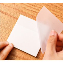 PET 방수 투명 필기용 독서 필름 접착 메모지 50매, 중형