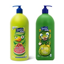 정식수입 수아브키즈샴푸 Suave Kids 3 in 1 샴푸 컨디셔너 바디 워시 수박향+사과향