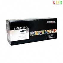 쇼프 검정토너 렉스마크토너 E260A11P E260D 정품 1W6A3525, 1개, 1개