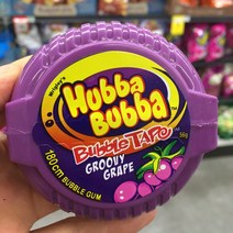 Hubba Bubba Bubble Gum Tape 후바부바 포도맛 테이프 버블껌 56gx3팩, 1개