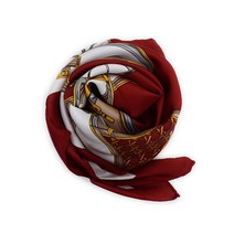 [천삼백케이] [스카프홀릭] 샤레트 scarf - [수입 스카프] 마차 일러스트 실크 사각 스카프