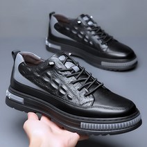 도오빠 나인비 남성 가죽 운동화 스니커즈 키높이 3.5cm 통굽 로우탑 가을 겨울 남자운동화 발편한 신발