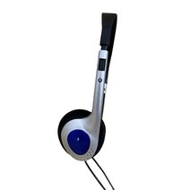 Y2k 개성 레트로 헤드셋 블랙 패션 스타일 오버 이어 이어버드 3.5mm 클리어 소품, 01 Blue, [01] Blue
