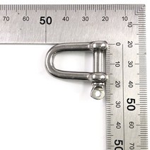 D형 샤클 SUS 304 샥클 체인 연결 걸고리 와이어 고리 걸이 가구 다용도 체결 M5, 1개