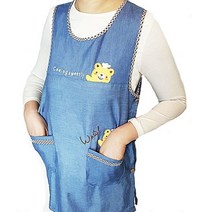 위dhns_성인용 원피스형 자수 앞치마 어른용 용형 주머니 형앞치마 데님♥dhn, ♥dhn뉴2데님팬더