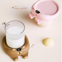 AKRUA 컵워머 전기 컵워머기 3단 조절 가열 보온 컵 받침 핸드폰 거치대 컵 컵받침 선물세트, 그린