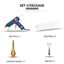 FMG9 수정탄전동건 젤리탄총 150W 핫멜트 글루 건 가정용 온도 제어 포함 DIY 산업용 제조 11mm 스틱 순수 구리 노즐, CHINA, SET-4 + AU