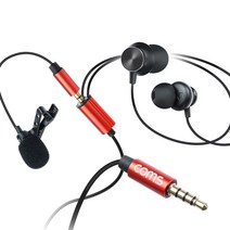 이어폰+ 핀마이크포함 클립형 분리형 3.5mm AUX 스트레오 4극 1.5m