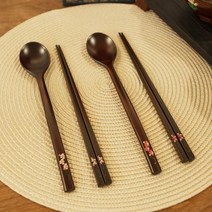 KHmall 전북 무형문화재 옻칠장 박강용 채화 수저세트(2인)