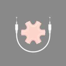 6인 1 3.5mm 오디오 Aux 케이블 분배기 태블릿 MP3 MP4 휴대 전화용 Male To 5 Female 헤드폰 포트 잭 공, 03 03