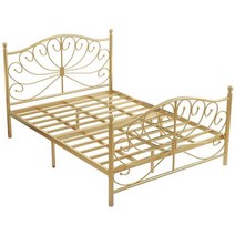철제 침대프레임 조립식 침대틀 싱글 더블, 블랙 1200x1900mm