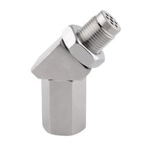 GHSHOP 자동차 O2 산소 센서 45도 각진 자동차 내구성 M18x1.5 대체, 81.62mm, 은, 강철, 1개
